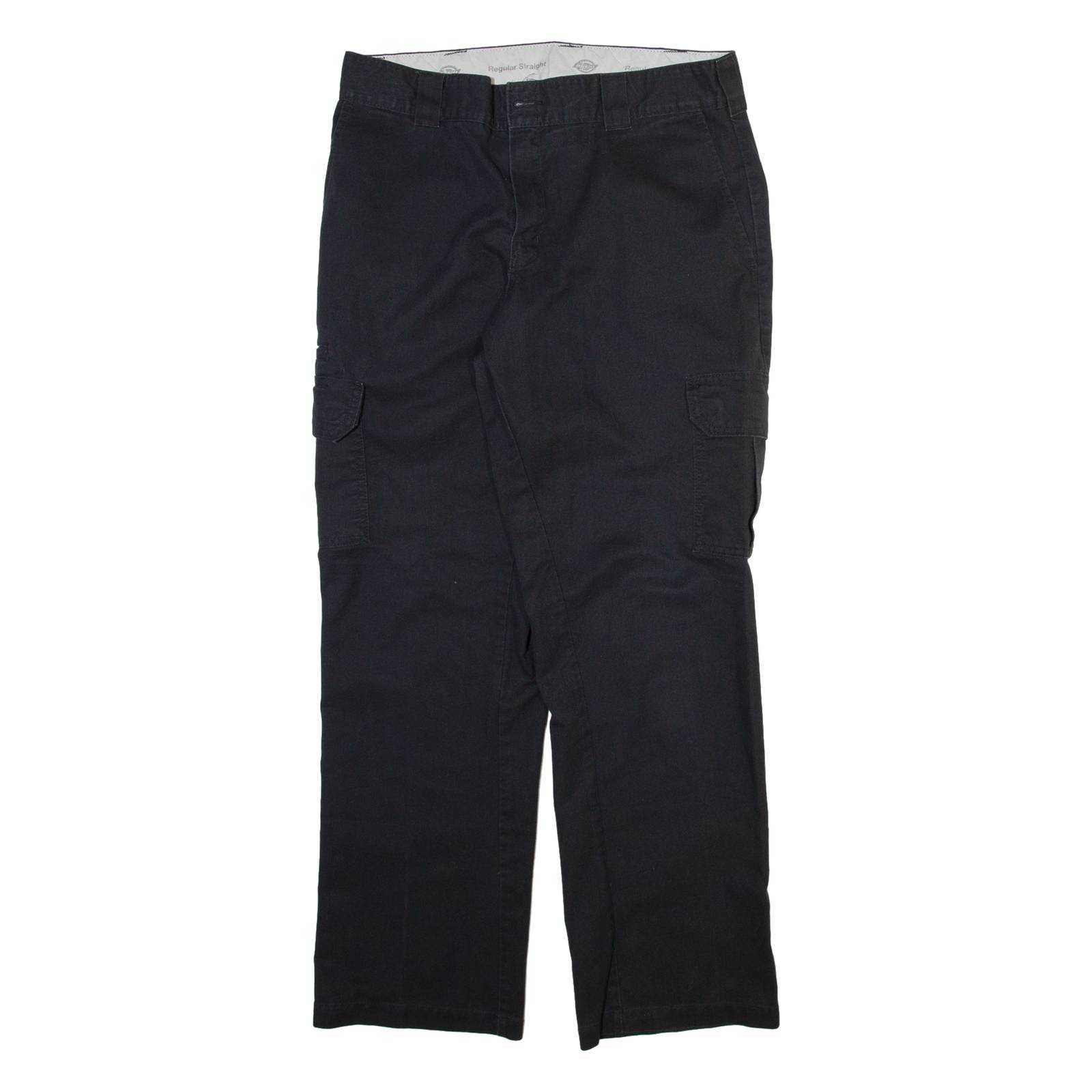 DICKIES Cargo Mens Trousers Black Regular Straight W34 L32