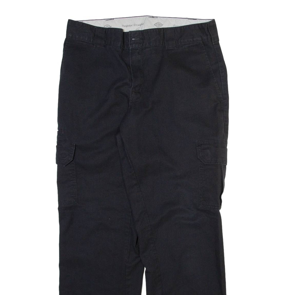 DICKIES Cargo Mens Trousers Black Regular Straight W34 L32