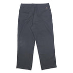 DICKIES Mens Cotton Blend Navy Relaxed Straight Trousers W36 L29 Workwear Zip