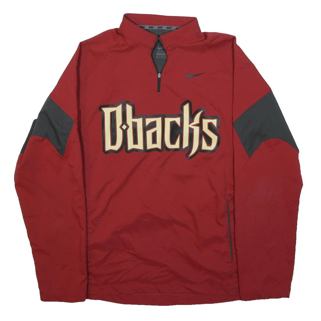 NIKE Mens Red & Grey Dbacks Jacket M Polyester Track Zip Sportswear