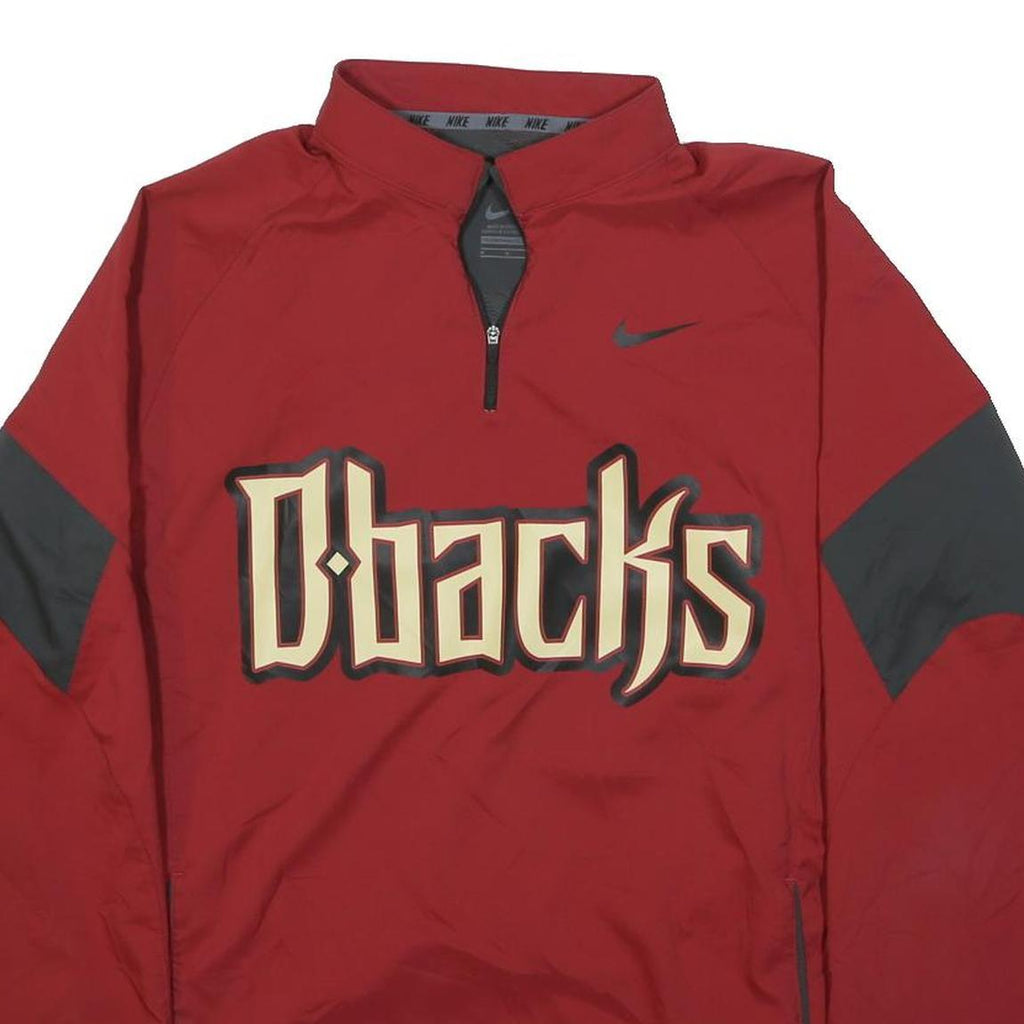 NIKE Mens Red & Grey Dbacks Jacket M Polyester Track Zip Sportswear