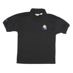CANADA Mens Black Short Sleeve Plain XL Cotton Blend Polo Shirt Hockey Print