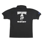 CANADA Mens Black Short Sleeve Plain XL Cotton Blend Polo Shirt Hockey Print