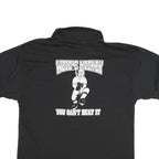 CANADA Mens Black Short Sleeve Plain XL Cotton Blend Polo Shirt Hockey Print