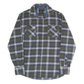 JACHS Mens Green & Blue Check Shirt M Cotton Blend Casual Long Sleeve Button