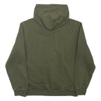 PUMA Mens Green Pullover Hoodie S Cotton Blend Logo Printed Sweatshirt