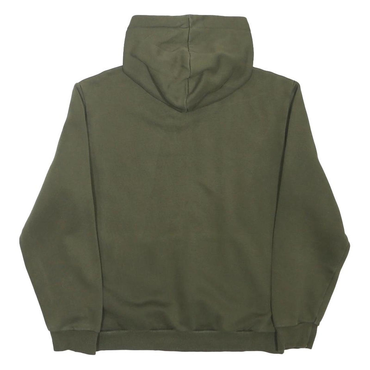 PUMA Mens Green Pullover Hoodie S Cotton Blend Logo Printed Sweatshirt