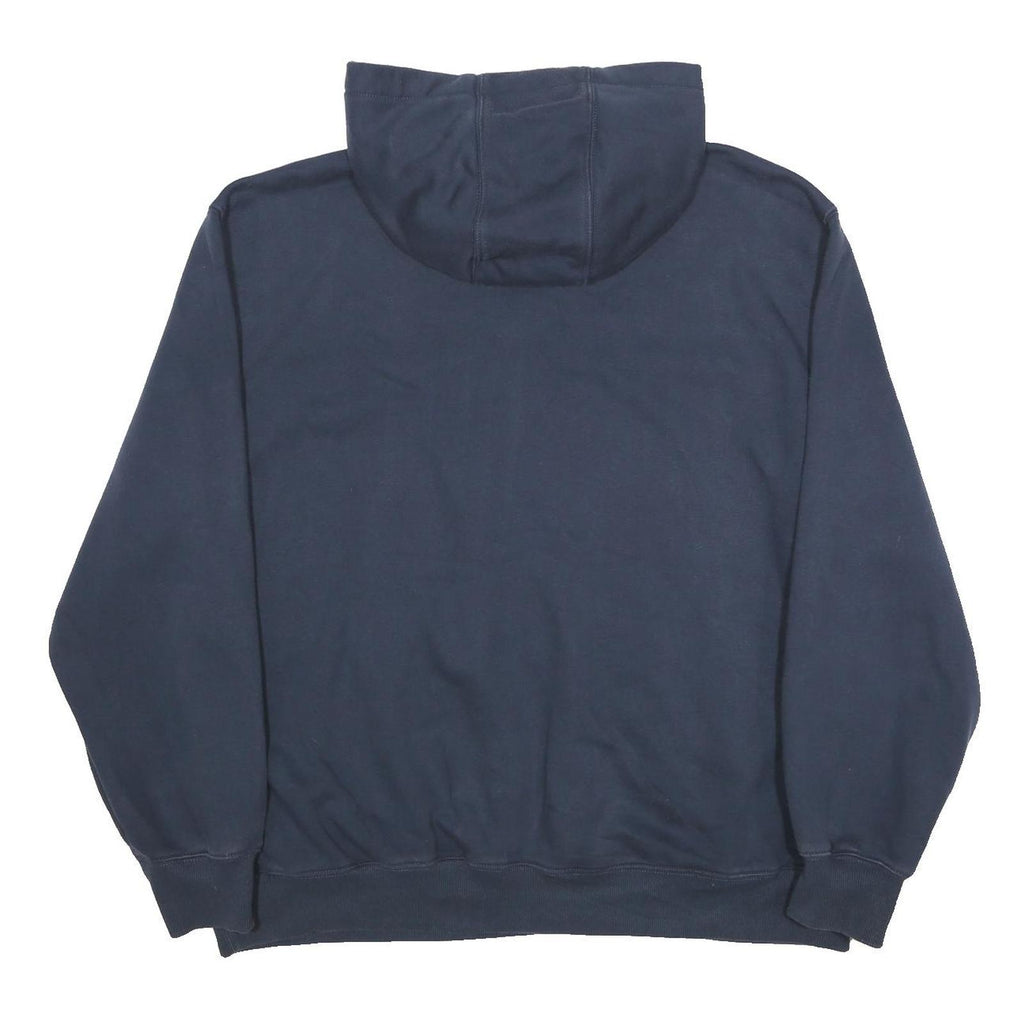 CARHARTT Mens Navy Blue ¼ Zip Hoodie 2XL Cotton Blend Casual Workwear