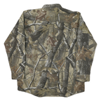 DICKIES Mens Brown & Green Camouflage Cotton Blend Shirt L Workwear Outdoor