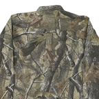 DICKIES Mens Brown & Green Camouflage Cotton Blend Shirt L Workwear Outdoor