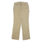 CARHARTT Womens Cotton Blend Beige Regular Fit Straight Leg Trousers W26 L29