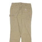 CARHARTT Womens Cotton Blend Beige Regular Fit Straight Leg Trousers W26 L29