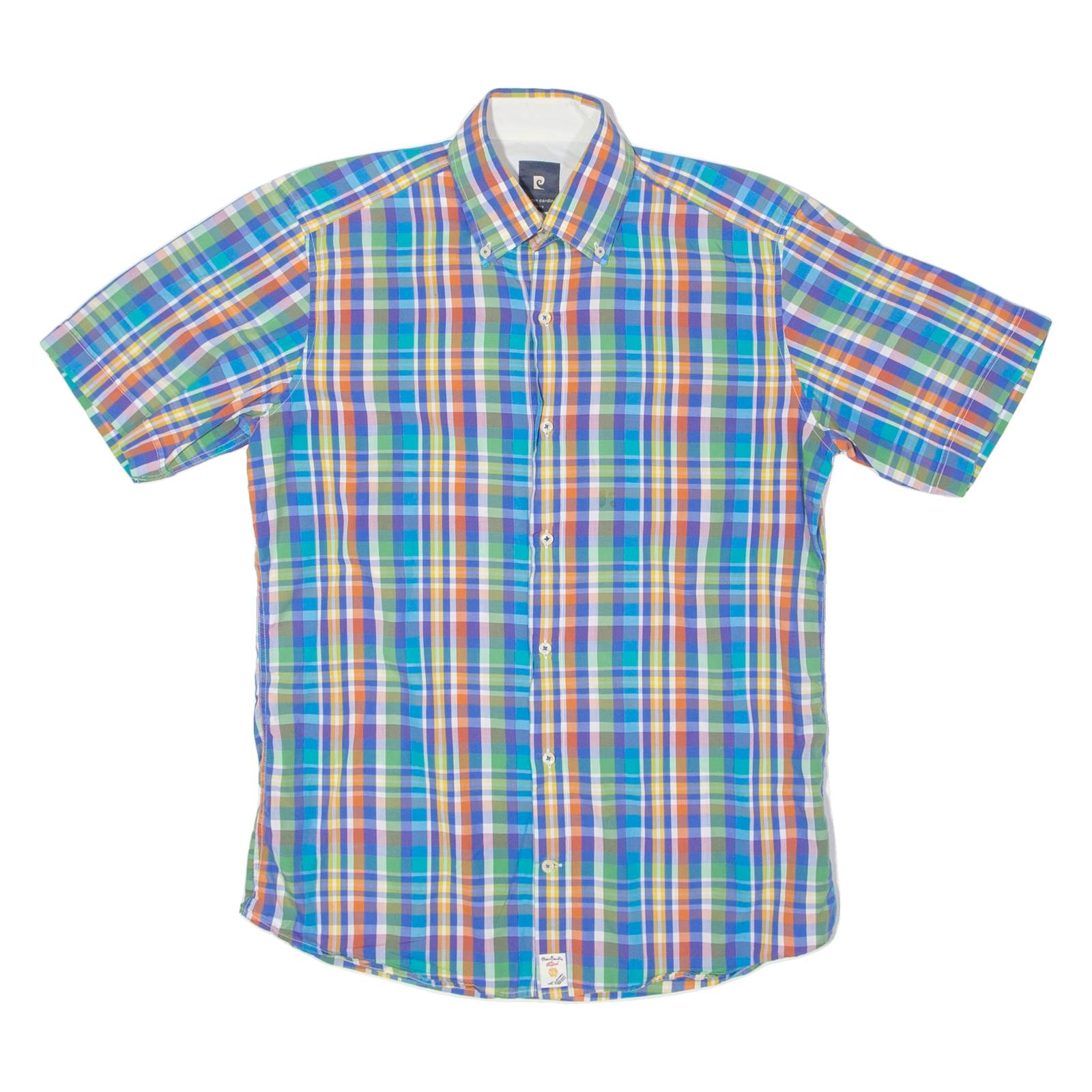 PIERRE CARDIN Mens Shirt Blue Plaid S