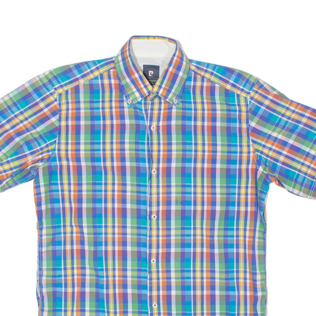 PIERRE CARDIN Mens Shirt Blue Plaid S