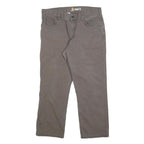 CARHARTT Mens Cotton Blend Brown Relaxed Straight Trousers W34 L25 Workwear