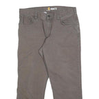 CARHARTT Mens Cotton Blend Brown Relaxed Straight Trousers W34 L25 Workwear