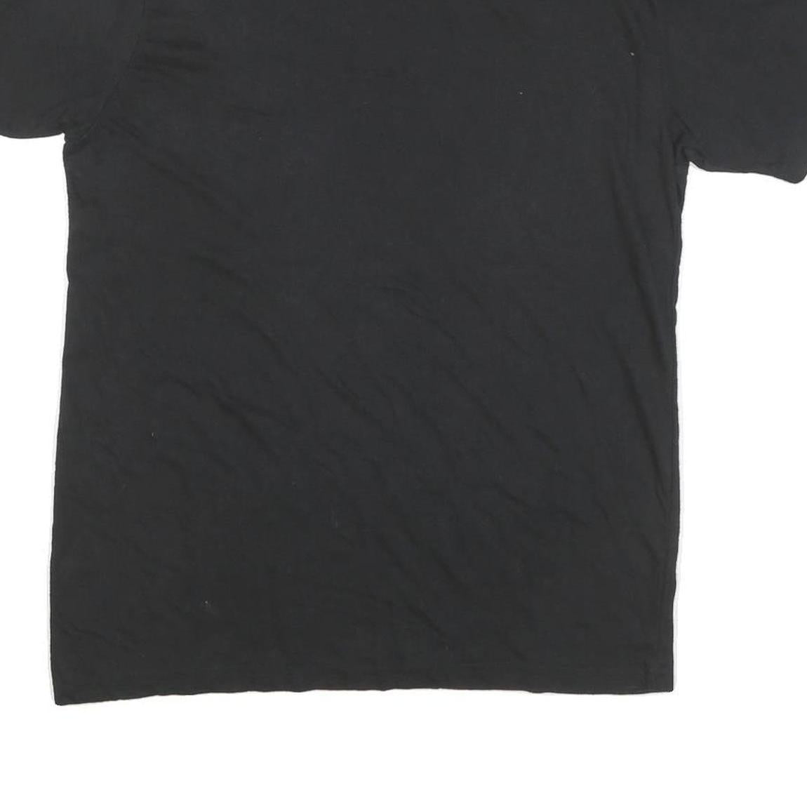 PUMA Mens Black Plain T-Shirt XL Short Sleeve Crew Neck Cotton Blend