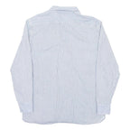 LEVI'S Mens Blue & White Striped Shirt M Cotton Button Front Casual