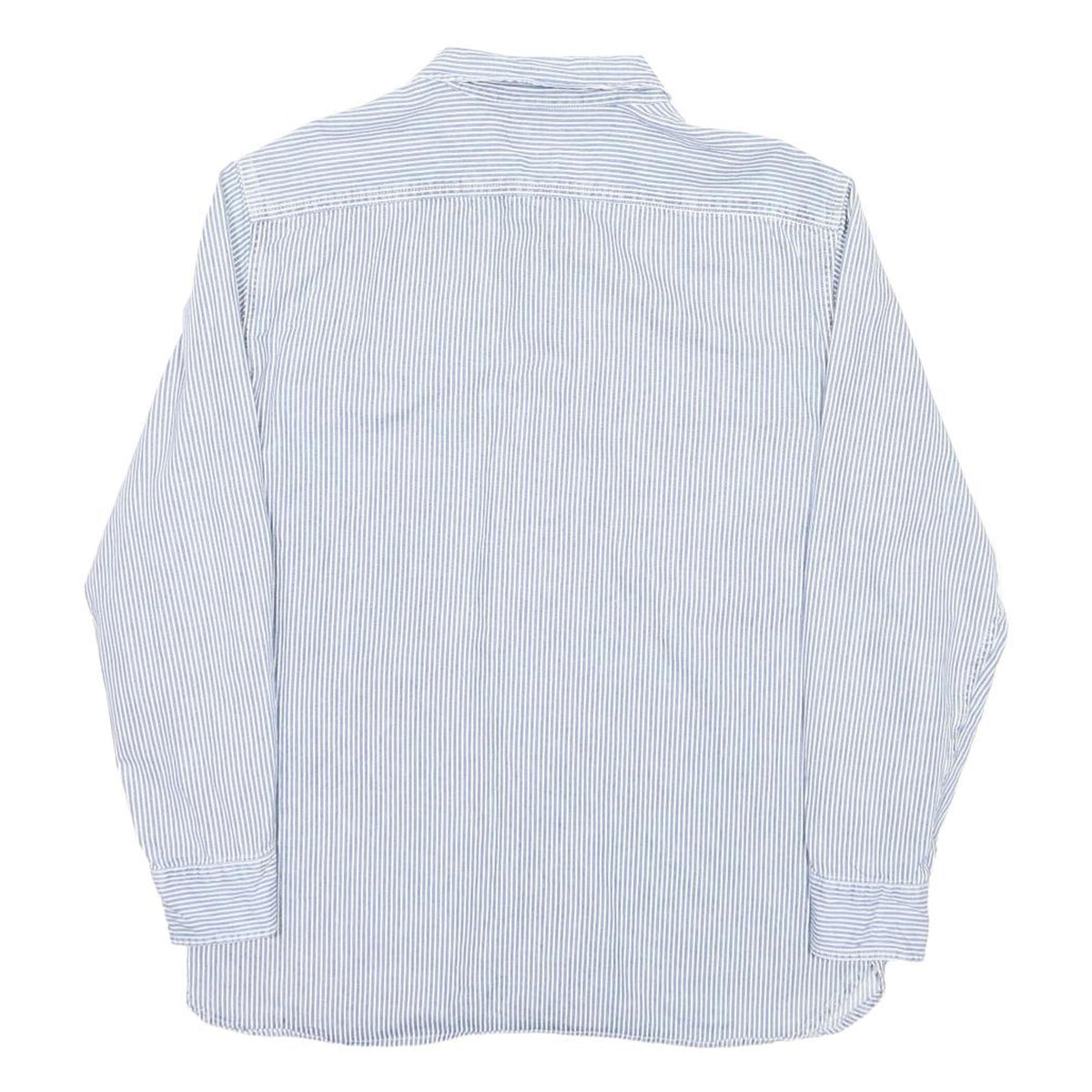 LEVI'S Mens Blue & White Striped Shirt M Cotton Button Front Casual