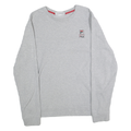 FILA Mens Grey Sweatshirt Crew Neck M Cotton Blend Pullover Logo Graphic