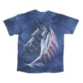 THE MOUNTAIN Mens Blue Graphic T-Shirt M Short Sleeve Crew Neck Cotton Blend