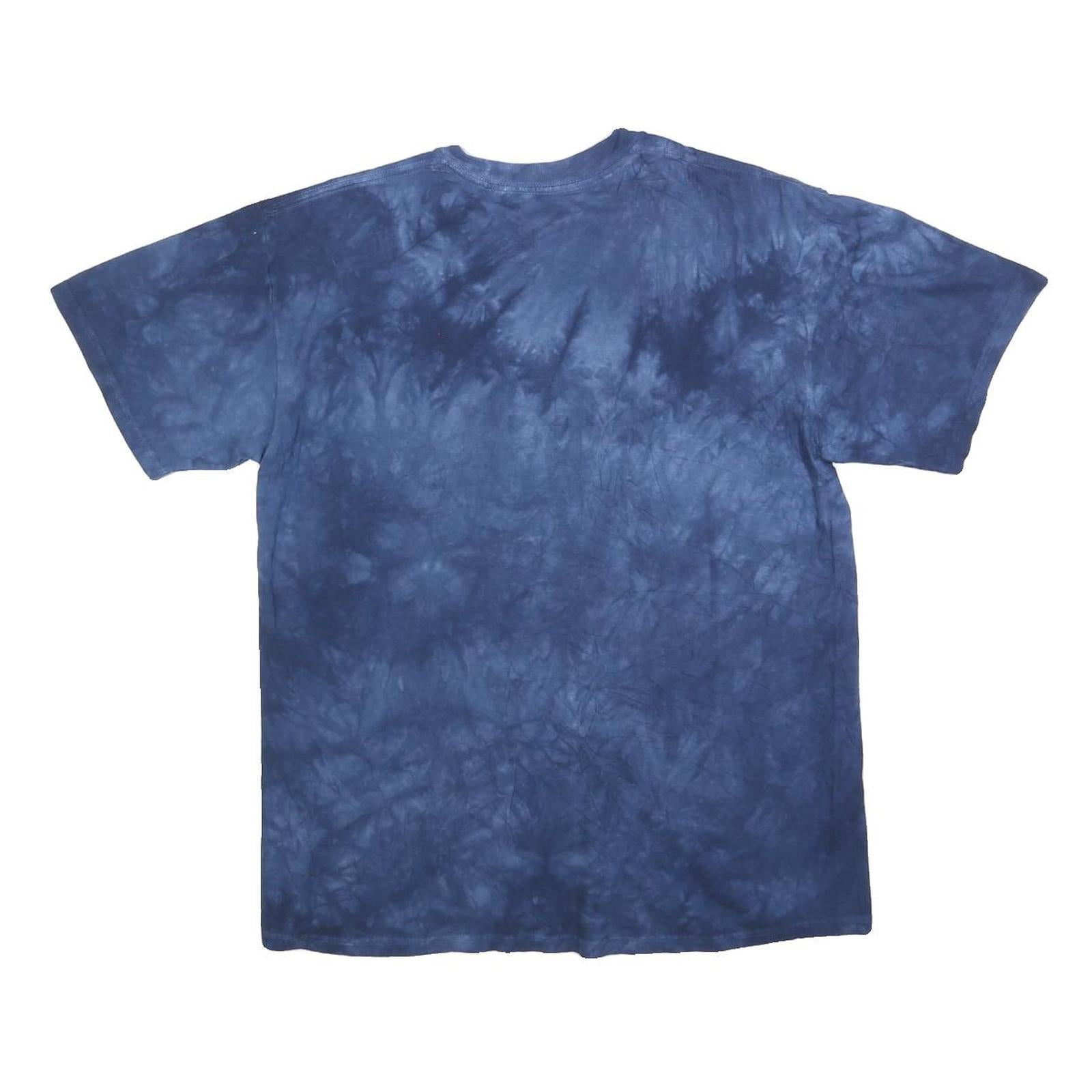 THE MOUNTAIN Mens Blue Graphic T-Shirt M Short Sleeve Crew Neck Cotton Blend