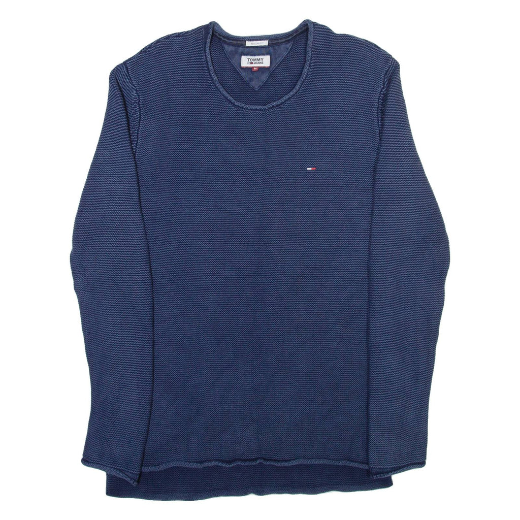 TOMMY HILFIGER Long Womens Jumper Blue Tight Knit M
