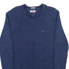 TOMMY HILFIGER Long Womens Jumper Blue Tight Knit M