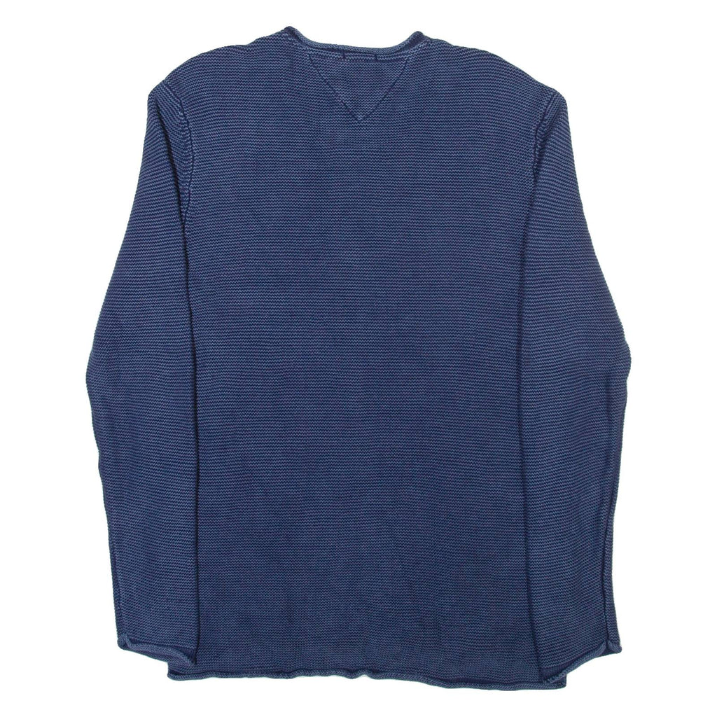 TOMMY HILFIGER Long Womens Jumper Blue Tight Knit M
