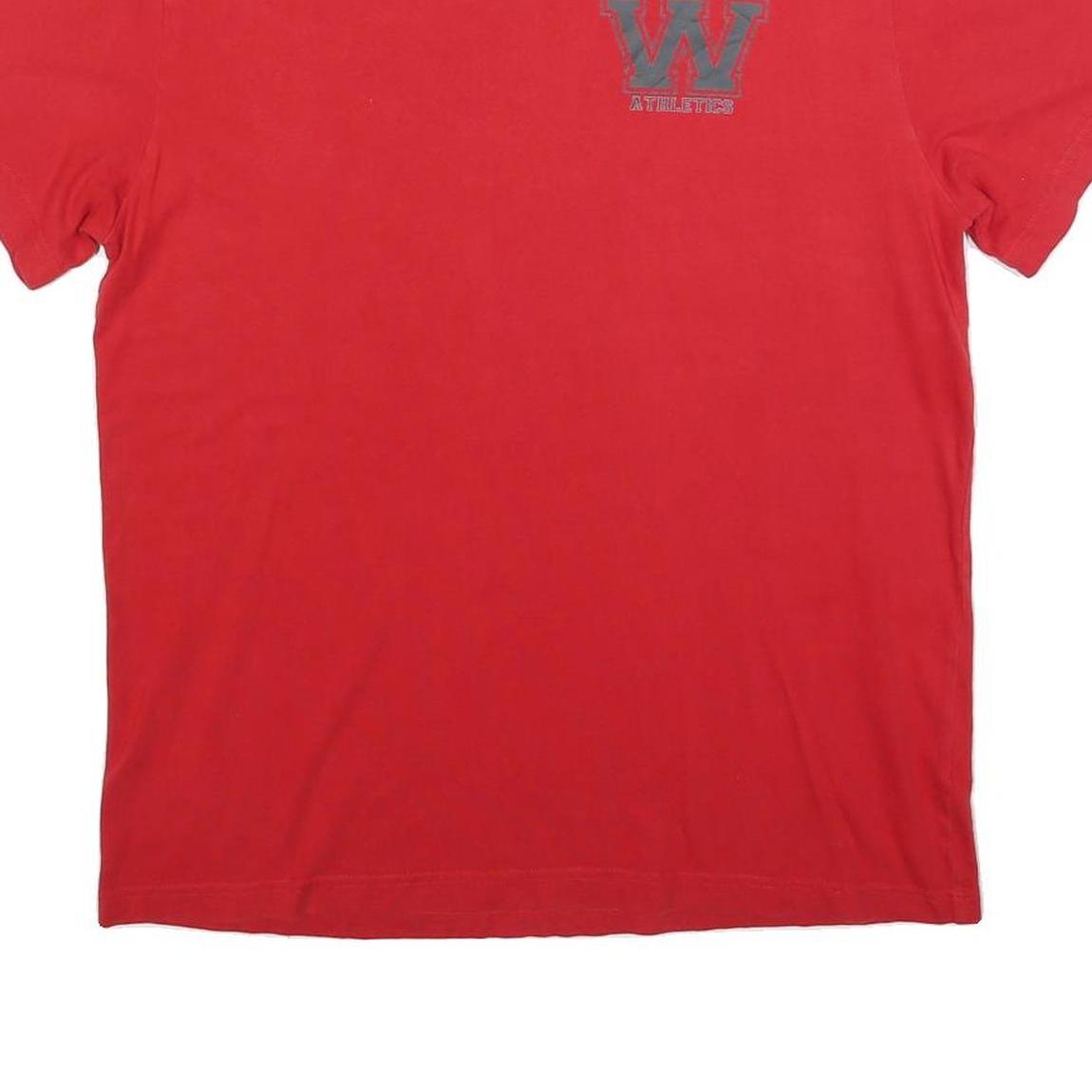 ADIDAS Womens Red W Athletics Graphic T-Shirt XL Short Sleeve Crew Neck Casual