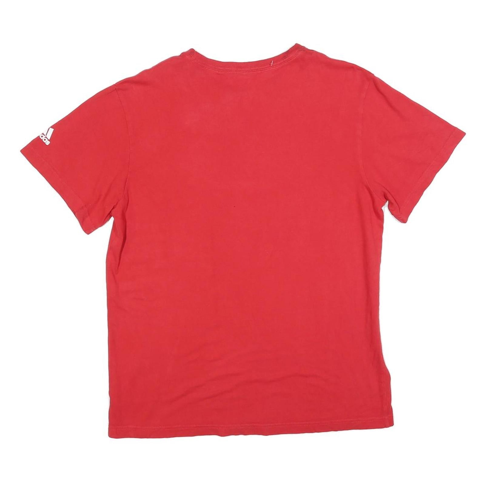 ADIDAS Womens Red W Athletics Graphic T-Shirt XL Short Sleeve Crew Neck Casual