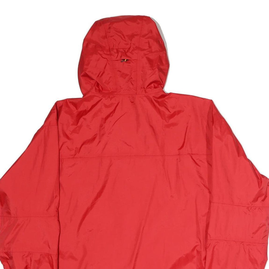 HELLY HANSEN Womens Red Outdoor Jacket L Polyester Zip Hooded Plain Lightweight