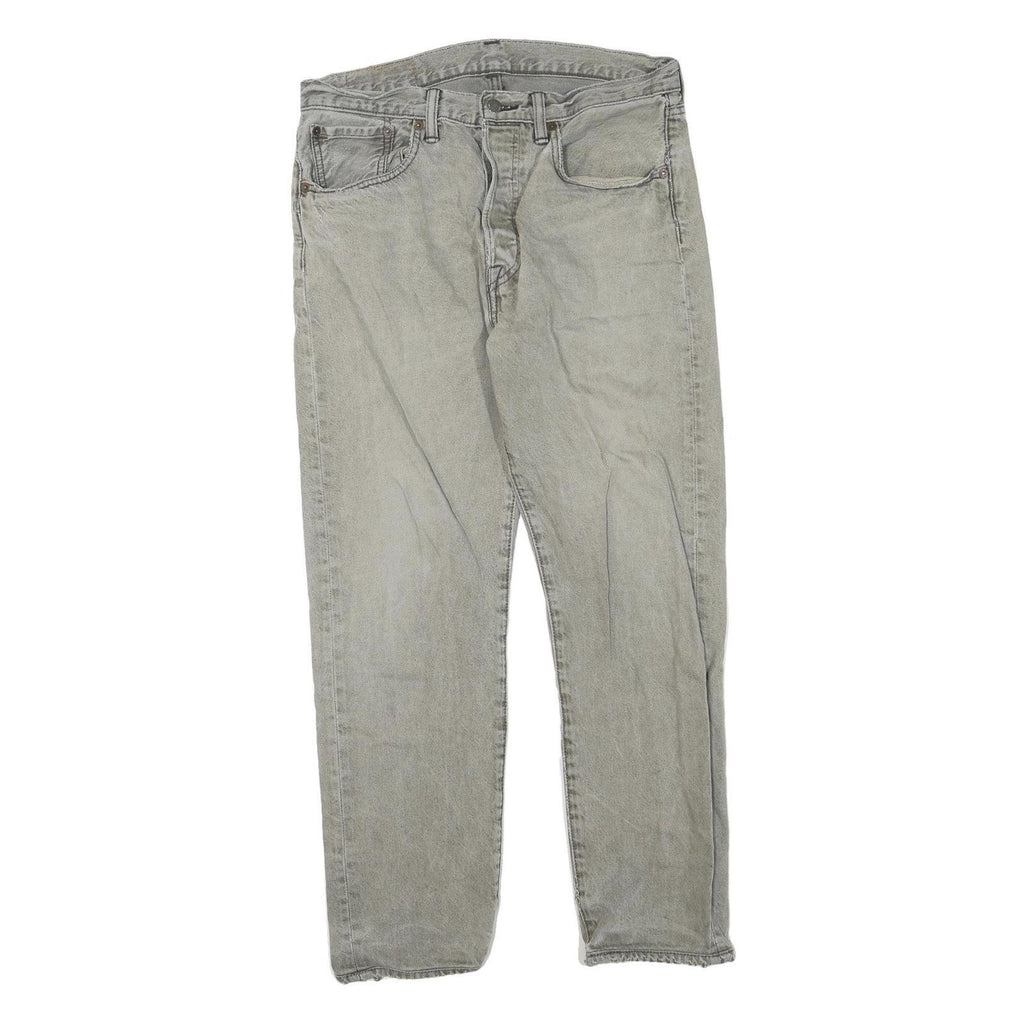 LEVI'S 501CT Womens Jeans Grey Regular Straight Denim Light W31 L27 Button