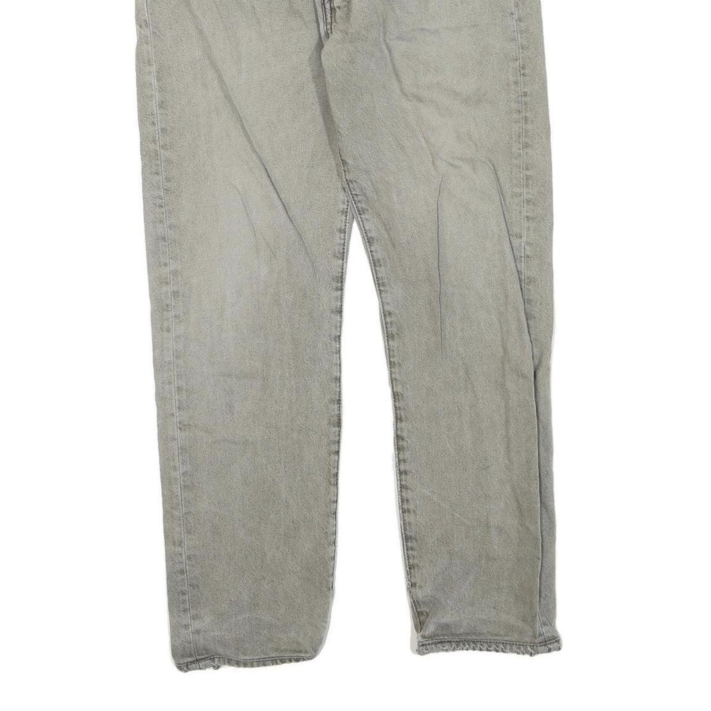LEVI'S 501CT Womens Jeans Grey Regular Straight Denim Light W31 L27 Button