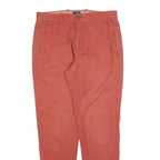 J.CREW Mens Cotton Slim Tapered Red Trousers W29 L30 Casual Smart