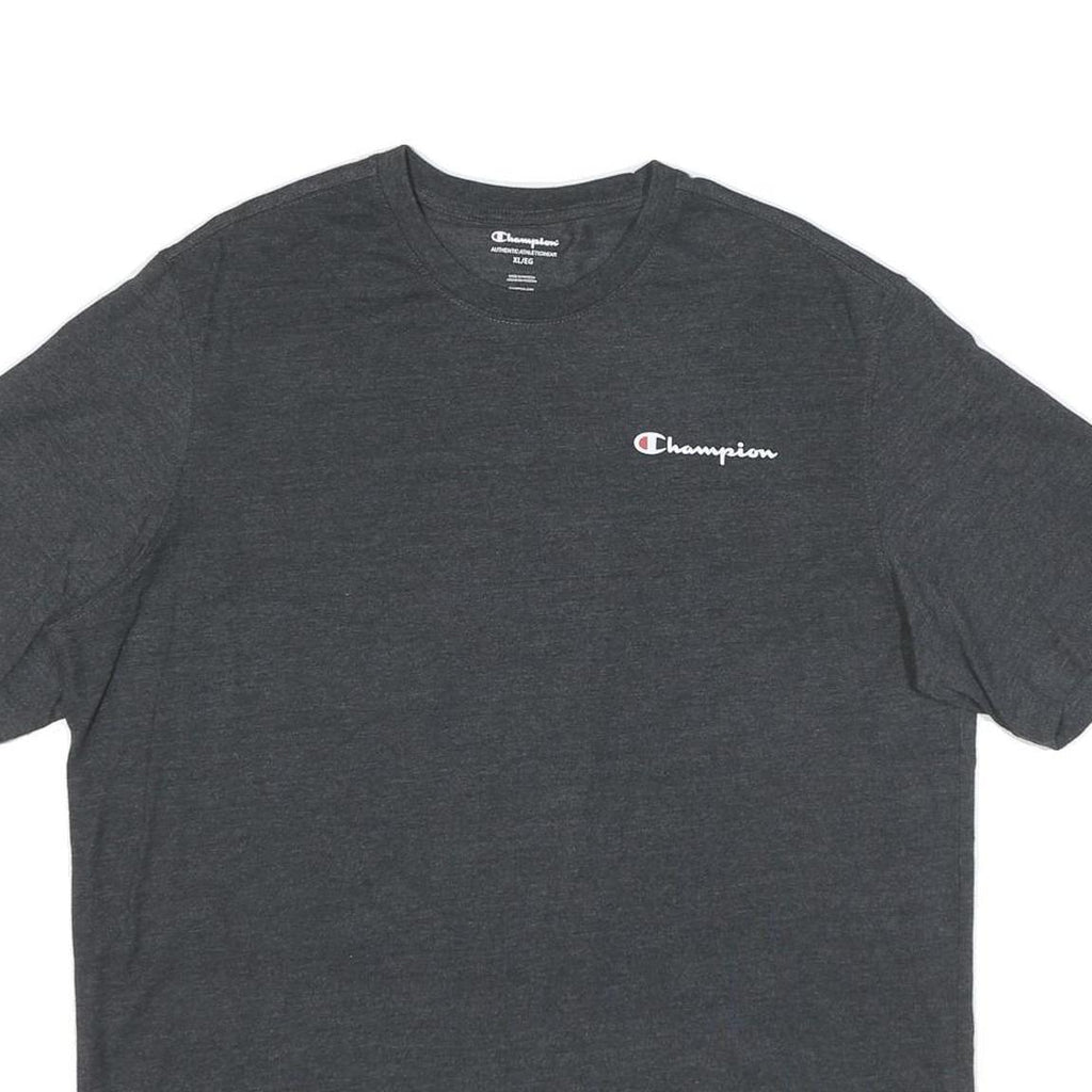 CHAMPION Mens Charcoal Grey Graphic T-Shirt XL Short Sleeve Crew Neck Logo