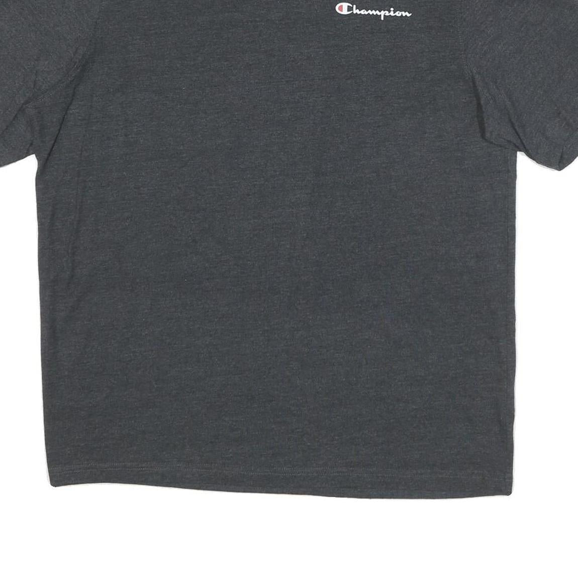 CHAMPION Mens Charcoal Grey Graphic T-Shirt XL Short Sleeve Crew Neck Logo