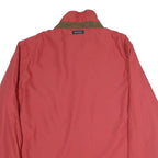 NAUTICA Mens Red Cotton Blend Zip Jacket XL Plain Lightweight Casual
