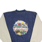 JII Mens Blue & Beige Lakeshore Button Cotton Denim Jacket L Casual Outerwear