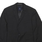 PIERRE CARDIN Mens Black Wool Classic Jacket M Button Plain Formal