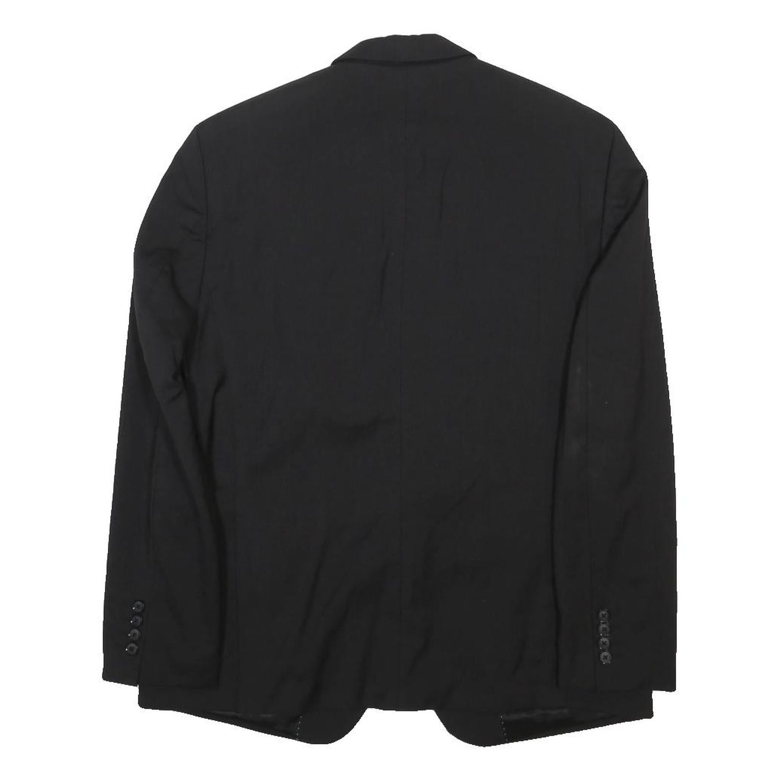 PIERRE CARDIN Mens Black Wool Classic Jacket M Button Plain Formal