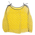 Womens Printed Blouse Yellow Long Sleeve Spotted S
