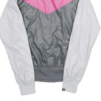 NIKE Womens Pink & Grey White Zip Jacket XS Polyester Colourblock Sportswear
