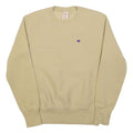 CHAMPION REVERSE WEAVE Mens Beige XS Crew Neck Classic Logo Sweatshirt