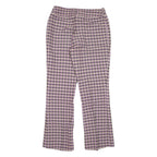 Patterned Womens Trousers Purple Regular Bootcut W30 L30