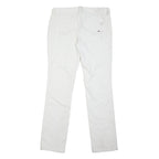 TOMMY HILFIGER Womens Cotton Blend White Classic Straight Trousers W30 L32