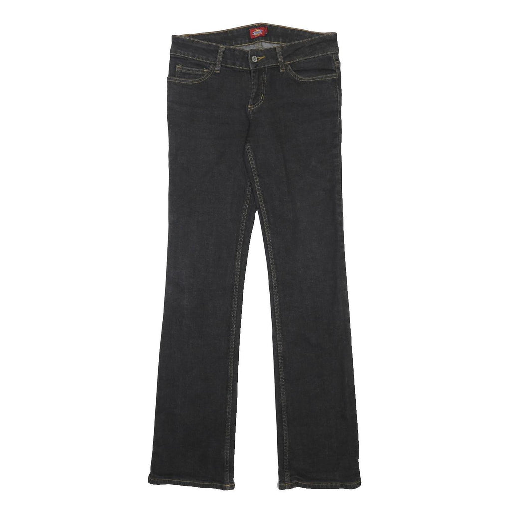 DICKIES Womens Slim Black Jeans Denim W30 L33 Zip Cotton Blend