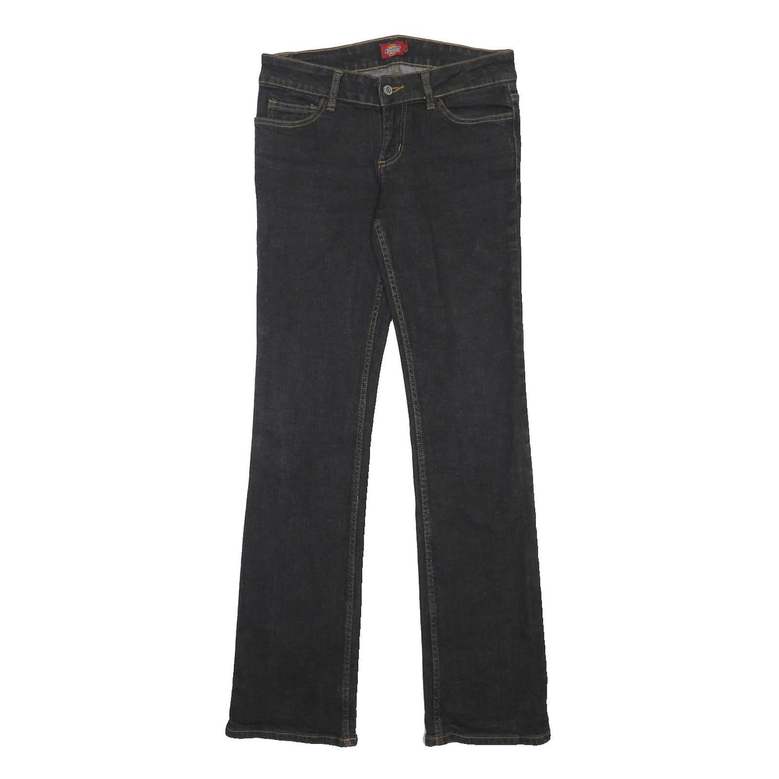 DICKIES Womens Slim Black Jeans Denim W30 L33 Zip Cotton Blend