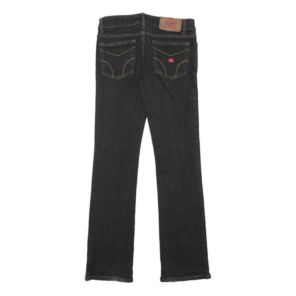 DICKIES Womens Slim Black Jeans Denim W30 L33 Zip Cotton Blend