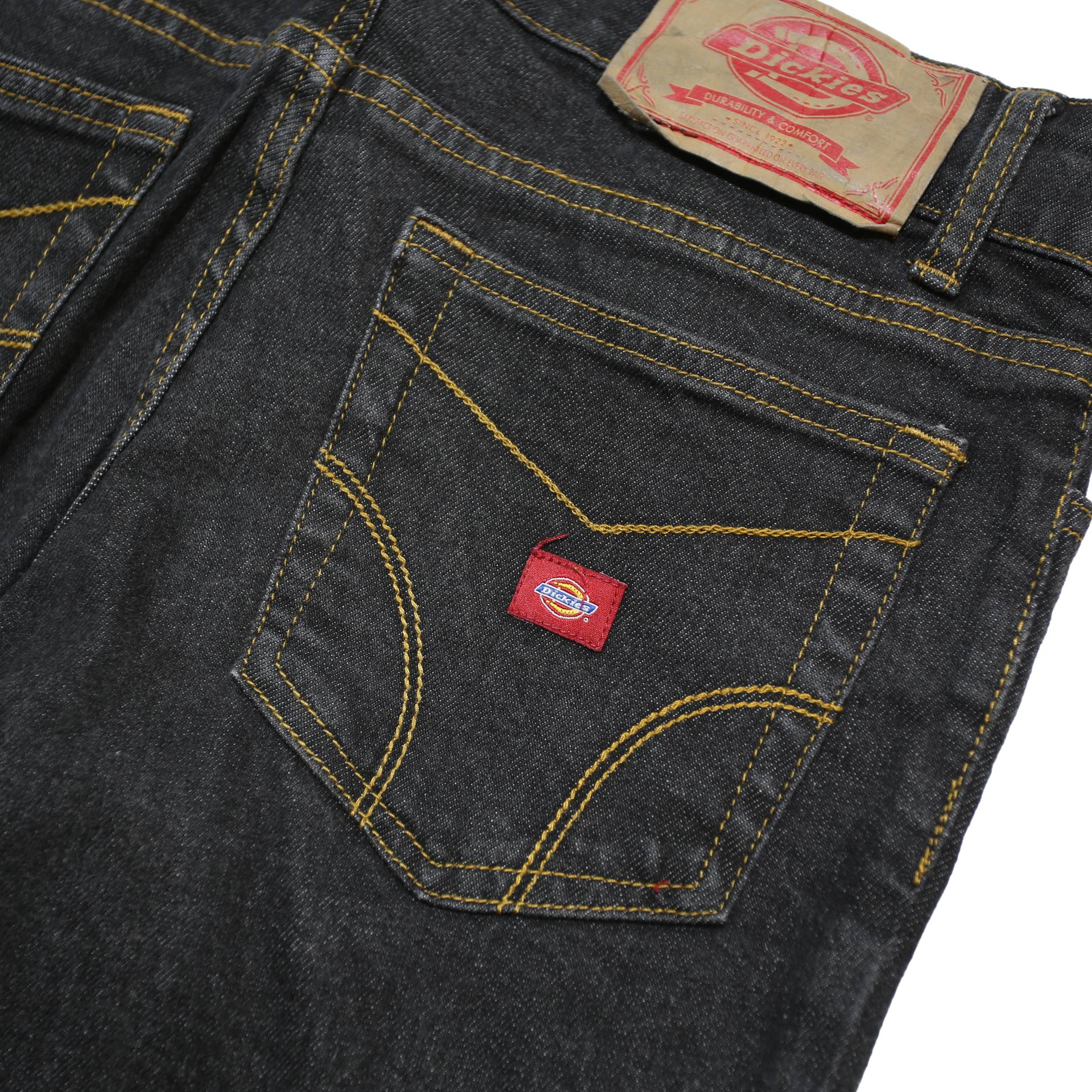 DICKIES Womens Slim Black Jeans Denim W30 L33 Zip Cotton Blend